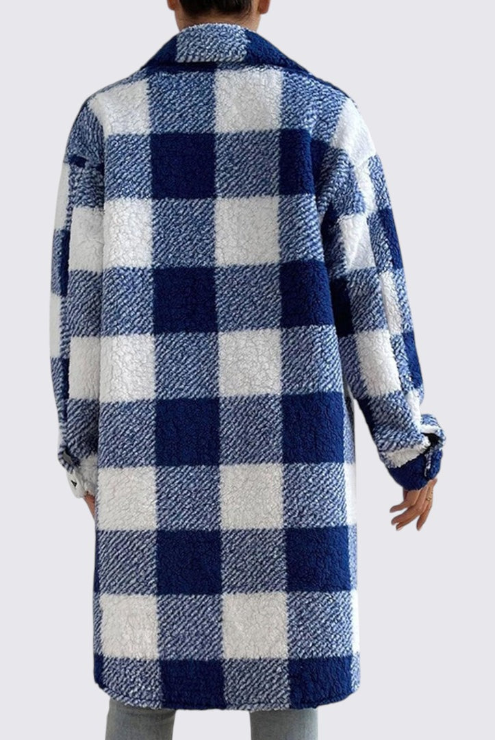 Damen Mantel mit Taschen - Teddy Mantel - Wintermantel