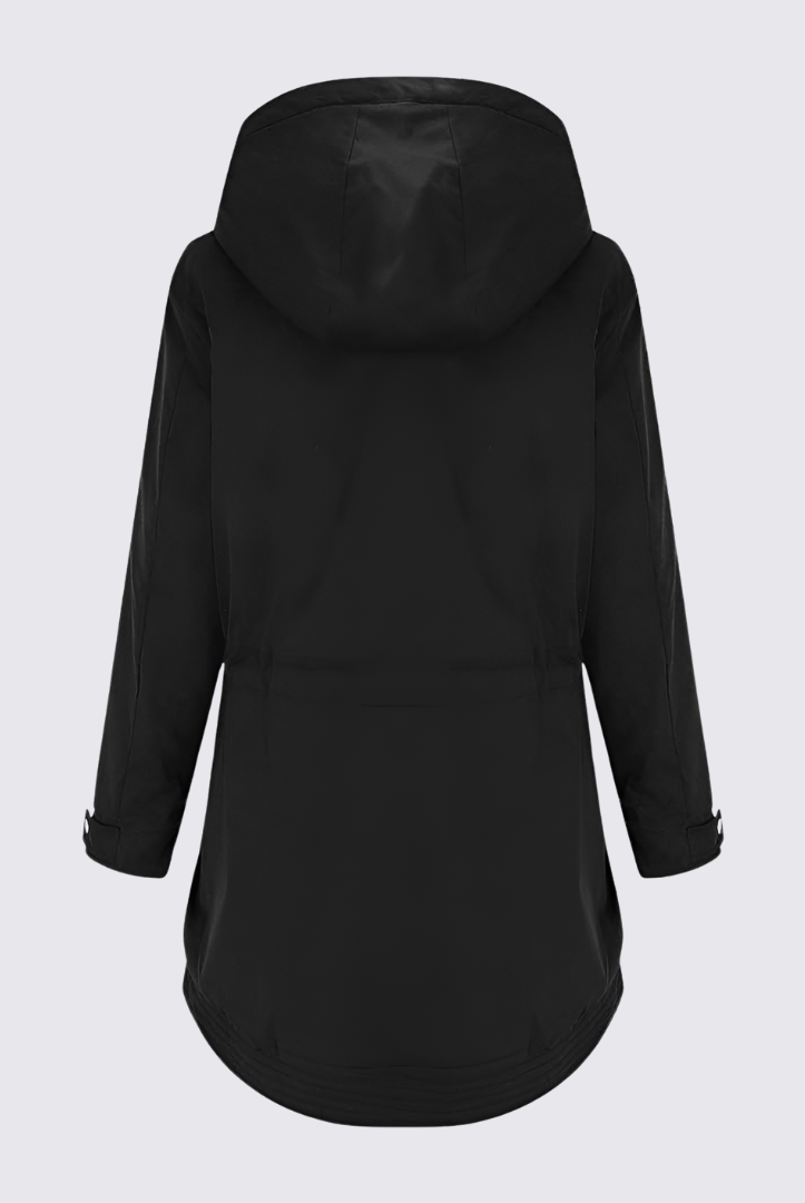 Damen Winterjacke mit Kapuze – Gefütterte Jacke – Lang Geschnitten