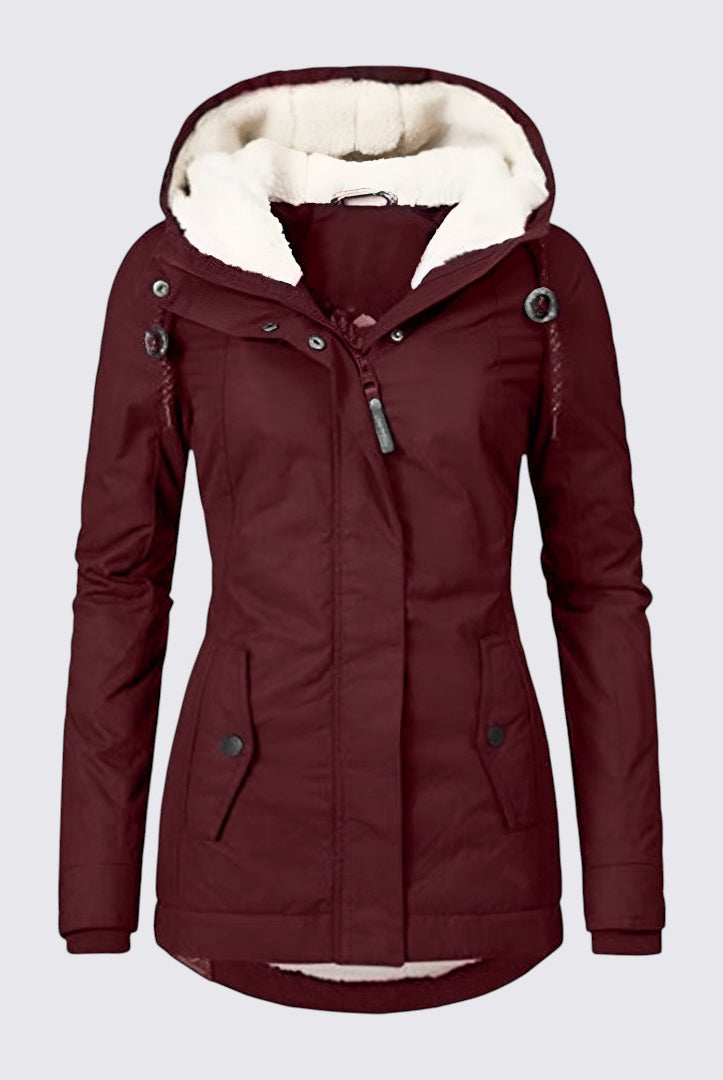 Damen Winterjacke mit Kapuze - Winter Jacke - Warm Gefüttert