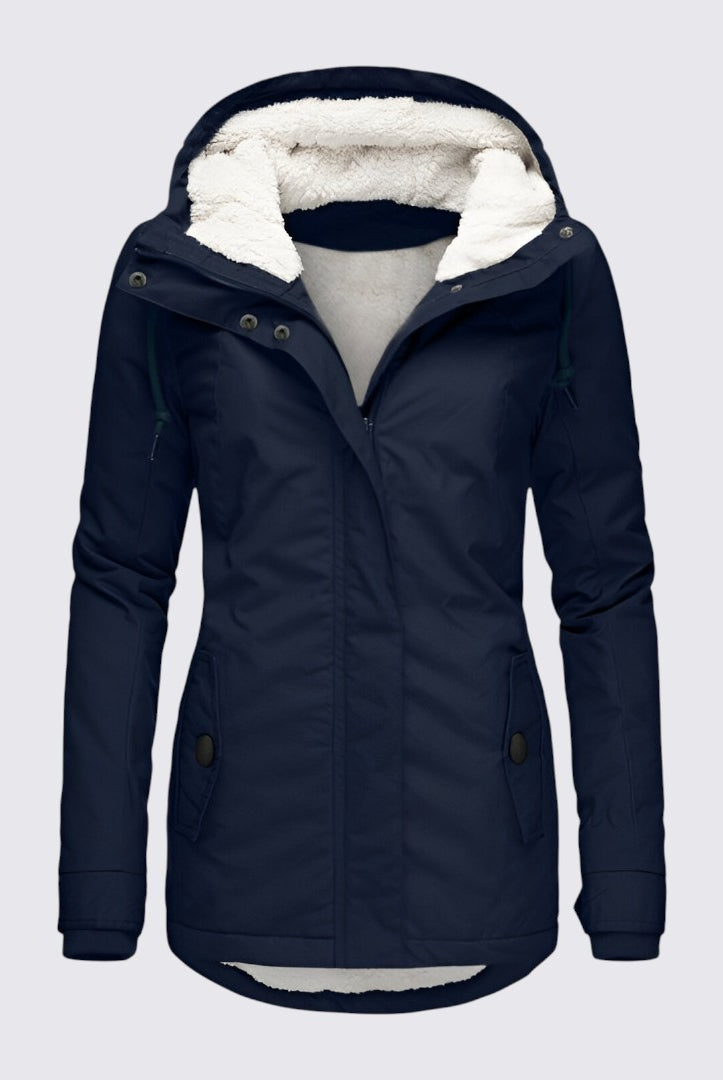 Damen Winterjacke mit Kapuze - Winter Jacke - Warm Gefüttert