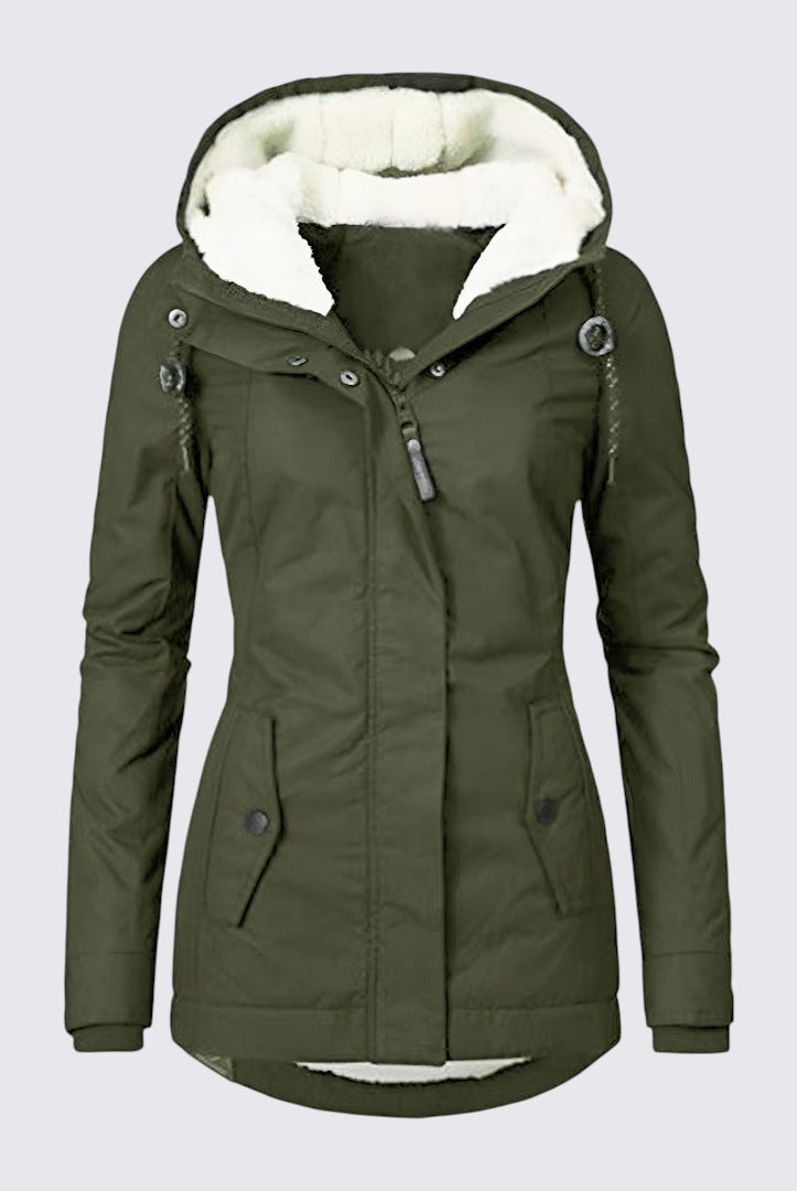 Damen Winterjacke mit Kapuze - Winter Jacke - Warm Gefüttert
