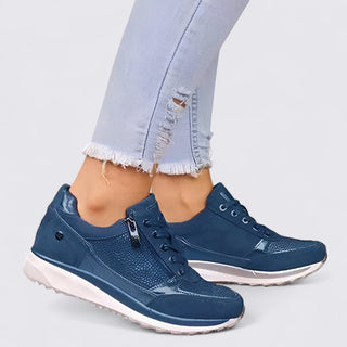 Freizeitschuhe mit Schnürung und Reißverschluss für Damen