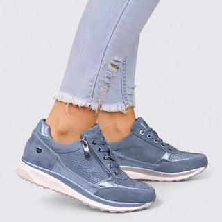 Freizeitschuhe mit Schnürung und Reißverschluss für Damen