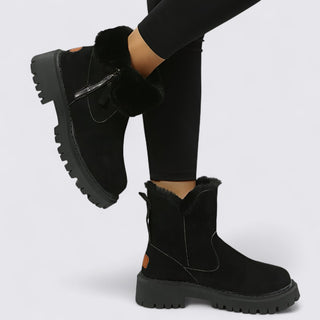 Gefütterte Stiefeletten mit Reißverschluss für Damen