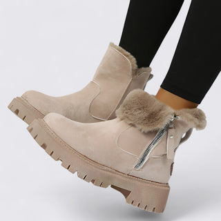 Gefütterte Stiefeletten mit Reißverschluss für Damen