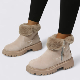 Gefütterte Stiefeletten mit Reißverschluss für Damen