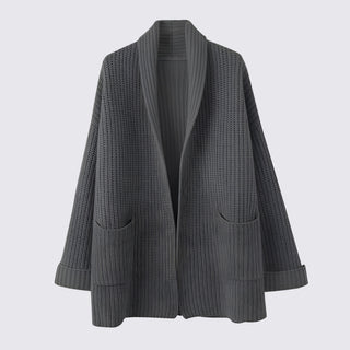 Gerippte Strickjacke mit Taschen für Damen