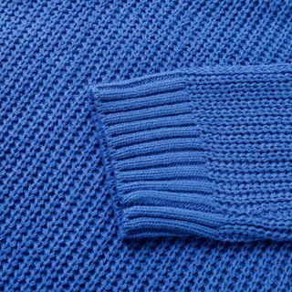 Gerippter Langarm-Pullover gerade Passform für Damen