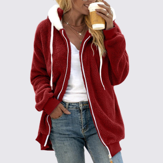 Kapuze Reißverschluss Jacke für Damen