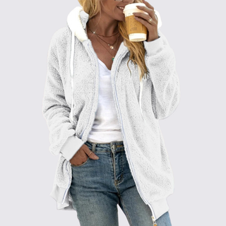 Kapuze Reißverschluss Jacke für Damen
