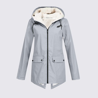 Klassische Jacke mit Kapuze und Reißverschluss für Damen