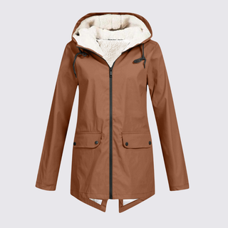 Klassische Jacke mit Kapuze und Reißverschluss für Damen