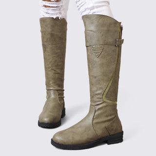 Kniehohe Stiefel mit Schnalle für Damen