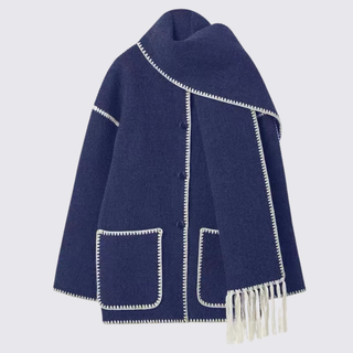 Knopfleiste Patchtaschen Mantel für Damen