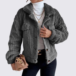 Langarm Knöpfe Jacke für Damen