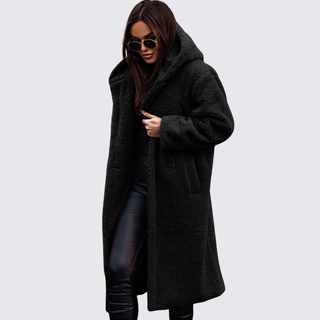 Langarm-Mantel mit Kapuze für Damen