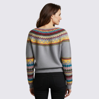 Langarm-Pullover mit Rundhalsausschnitt für Damen
