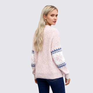 Langarm-Pullover mit Rundhalsausschnitt für Damen