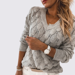 LangarmPullover mit V-Ausschnitt für Damen