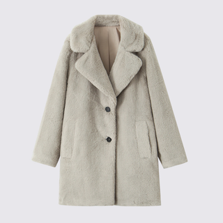 Revers Knopfleiste Mantel für Damen
