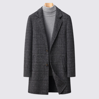 Revers Zweiknopf Mantel für Damen