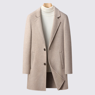 Revers Zweiknopf Mantel für Damen