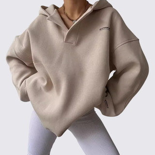 Schlichter Pullover mit Kapuze für Damen