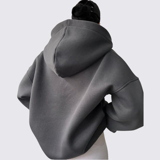 Schlichter Pullover mit Kapuze für Damen