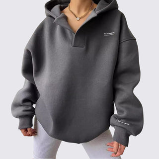 Schlichter Pullover mit Kapuze für Damen