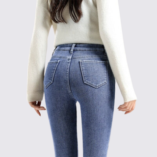 Schmale Jeans mit Taschen für Damen