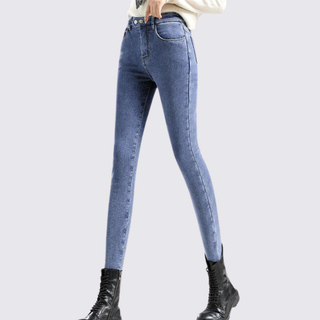 Schmale Jeans mit Taschen für Damen
