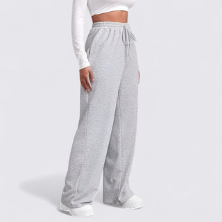 Weitbeinige Hose mit Kordelzug und Taschen für Damen