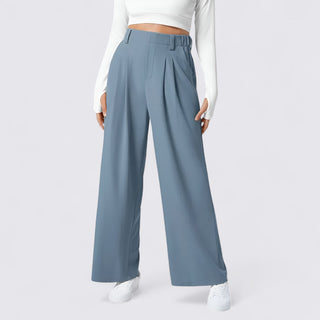 Weitbeinige Hose mit hohem Bund für Damen