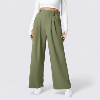 Weitbeinige Hose mit hohem Bund für Damen