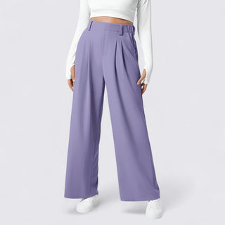 Weitbeinige Hose mit hohem Bund für Damen