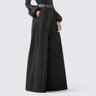 Weitbeinige Hose mit hohem Bund für Damen