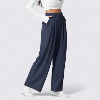 Weitbeinige Hose mit hohem Bund für Damen