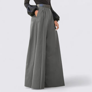 Weitbeinige Hose mit hohem Bund für Damen