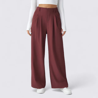 Weitbeinige Hose mit hohem Bund für Damen