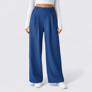Weitbeinige Hose mit hohem Bund für Damen