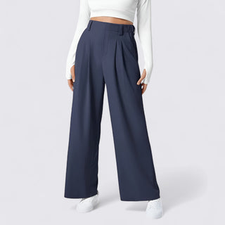Weitbeinige Hose mit hohem Bund für Damen