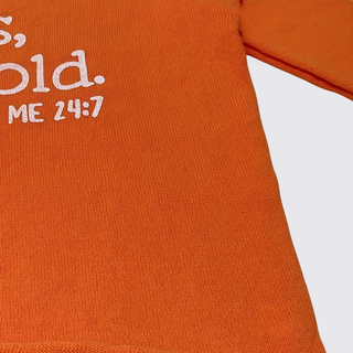 Weiter V-Ausschnitt-Pullover mit Schriftzug für Damen