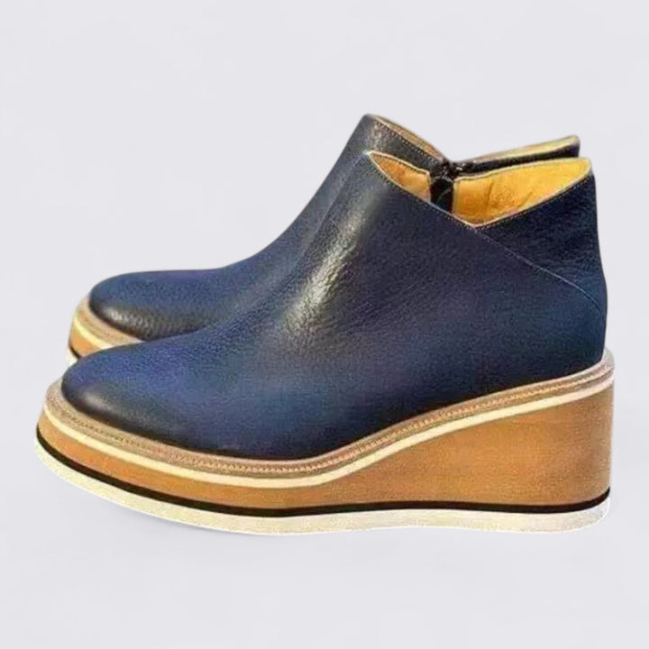 Damen Ankle Boots mit Reißverschluss – Bequeme Stiefeletten – Flache Sohle