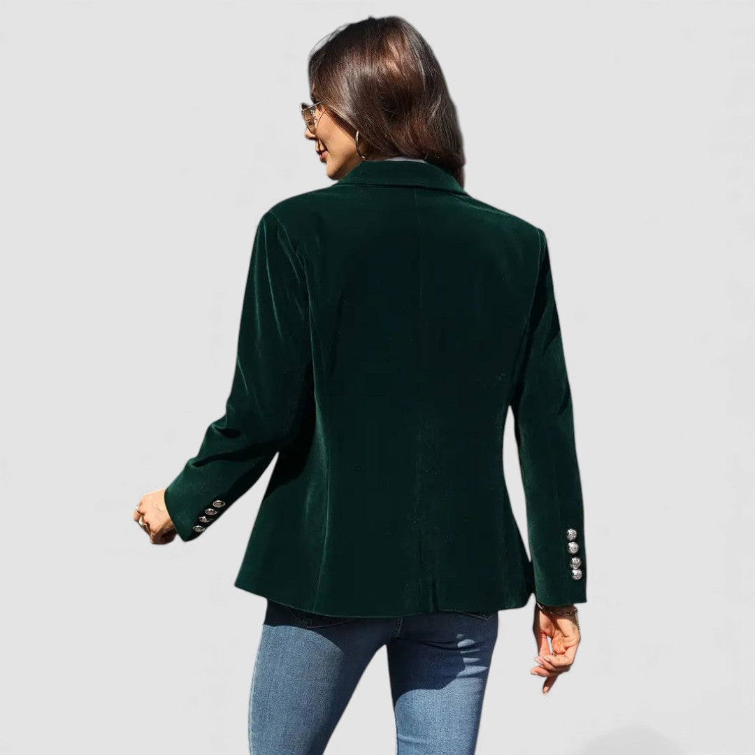 Damen Blazer Jacke – Tailliert Geschnitten – Langarm mit Knopfverschluss