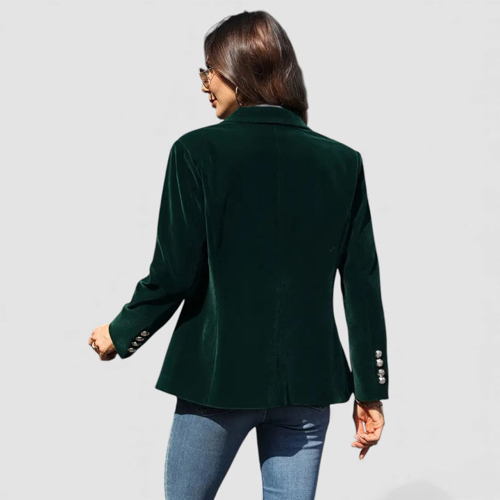 Damen Blazer Jacke – Tailliert Geschnitten – Langarm mit Knopfverschluss