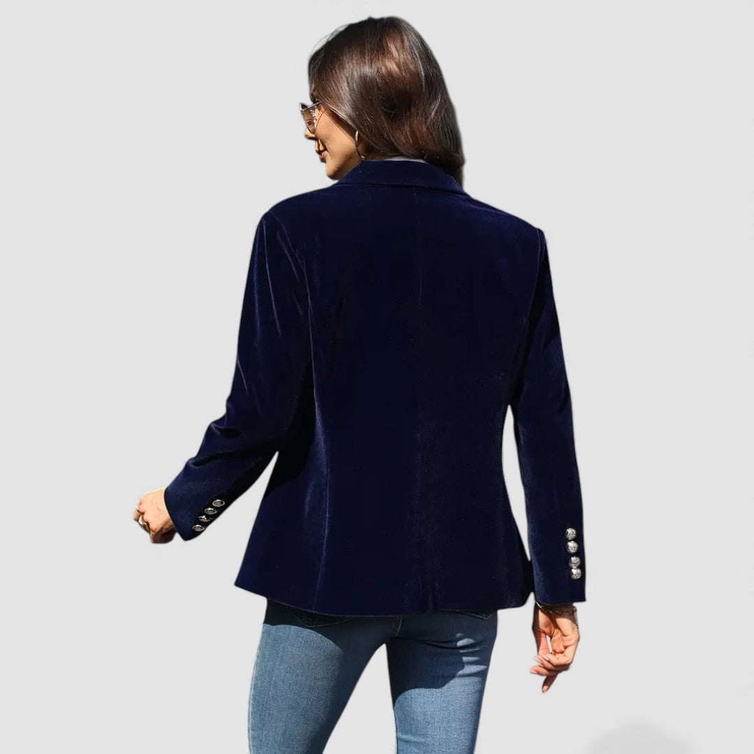 Damen Blazer Jacke – Tailliert Geschnitten – Langarm mit Knopfverschluss