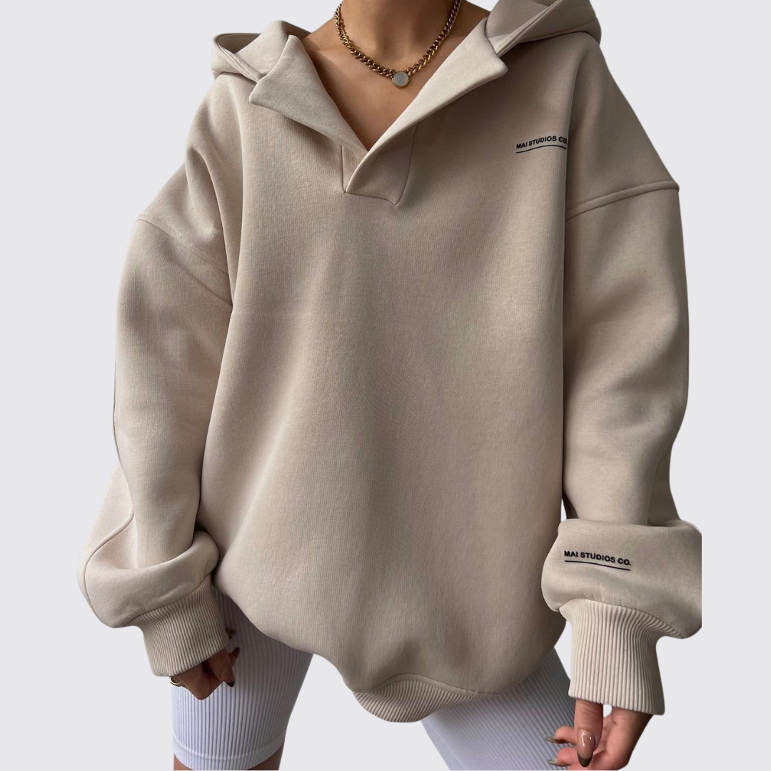 Damen Hoodie mit Kapuze - Oversize Hoodie - Locker Geschnitten