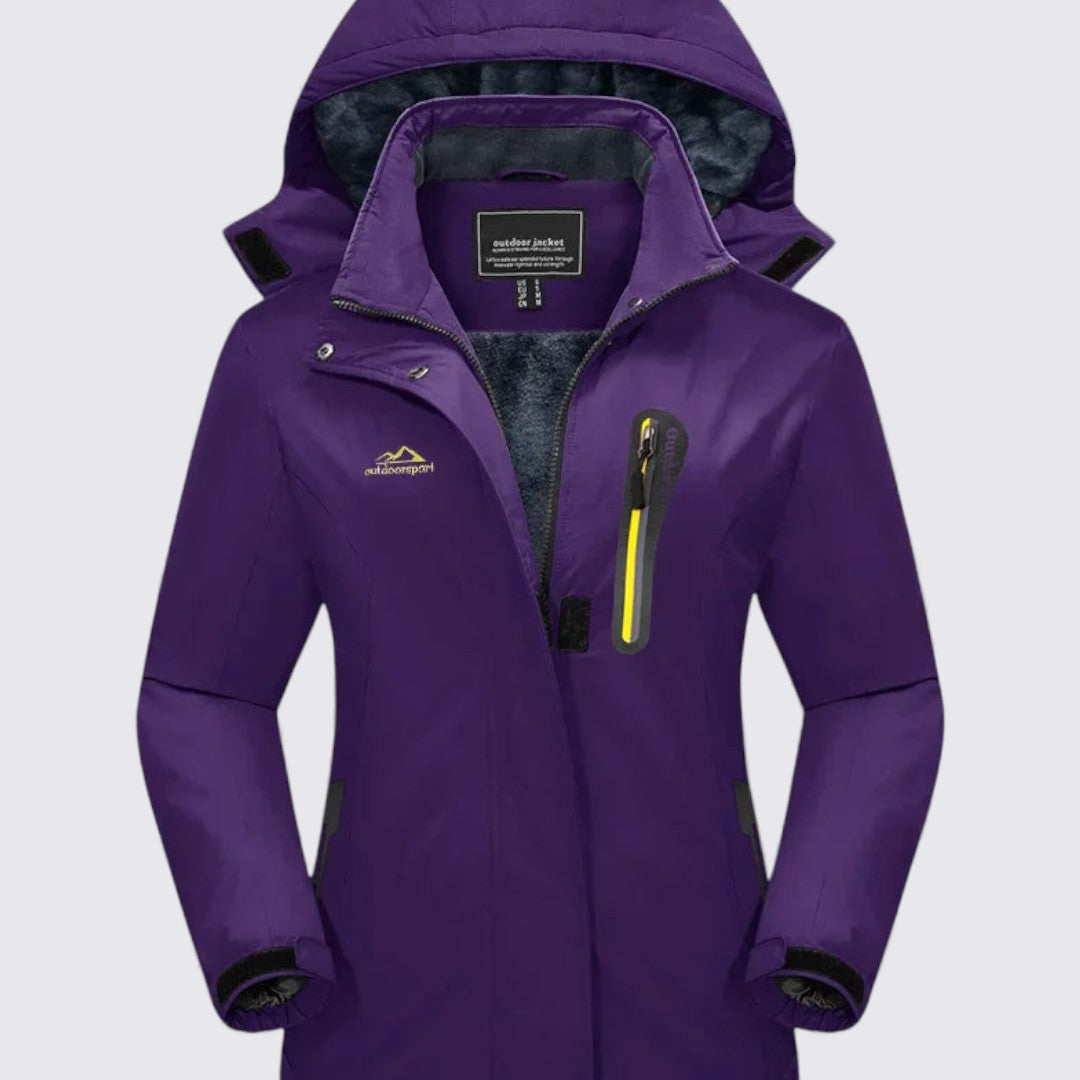 Damen Jacke mit Kapuze – Reißverschluss Jacke – Klassischer Schnitt