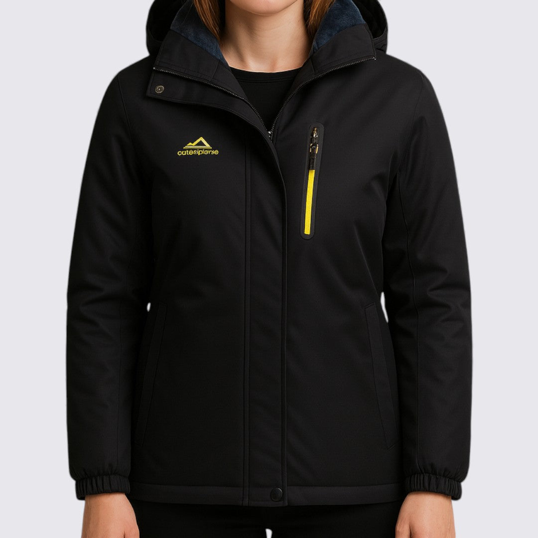 Damen Jacke mit Kapuze – Reißverschluss Jacke – Klassischer Schnitt