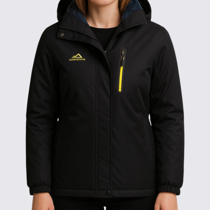 Damen Jacke mit Kapuze – Reißverschluss Jacke – Klassischer Schnitt